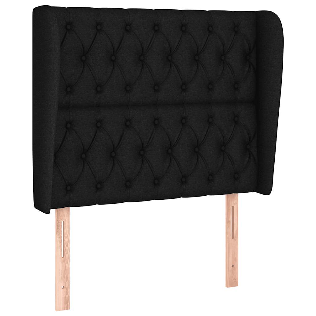 Sommier à lattes de lit avec matelas Noir 90x190 cm Tissu - XIOS