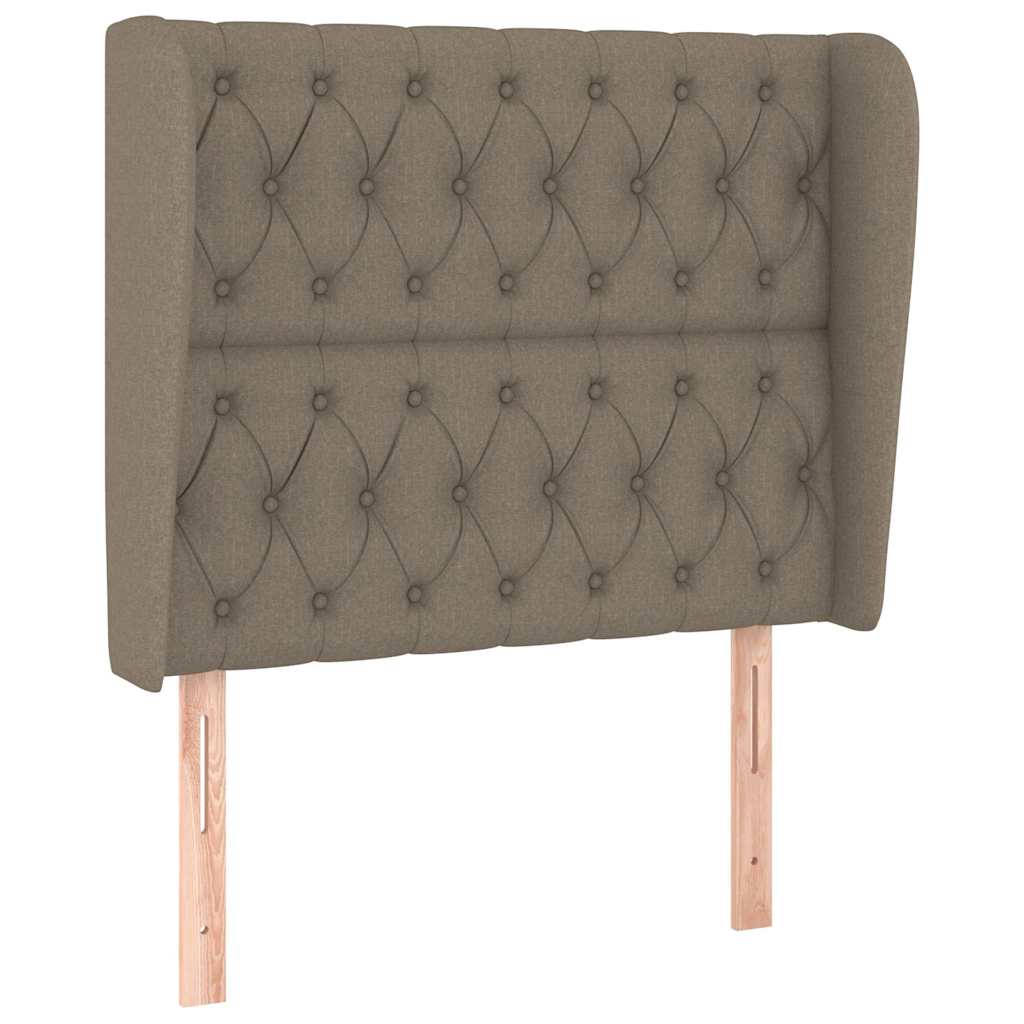 Sommier à lattes de lit avec matelas Taupe 90x200 cm Tissu