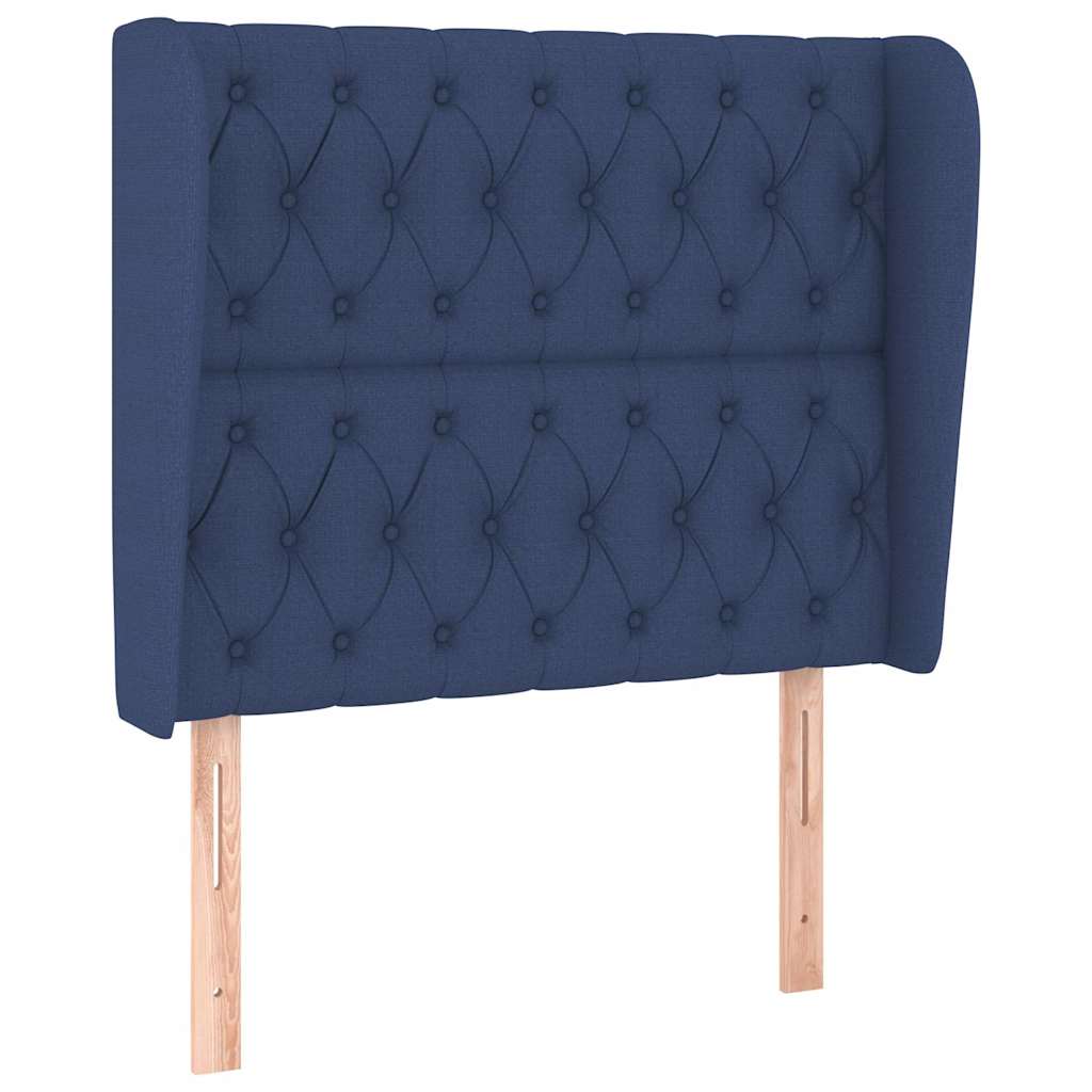 Sommier à lattes de lit avec matelas Bleu 90x200 cm Tissu - XIOS