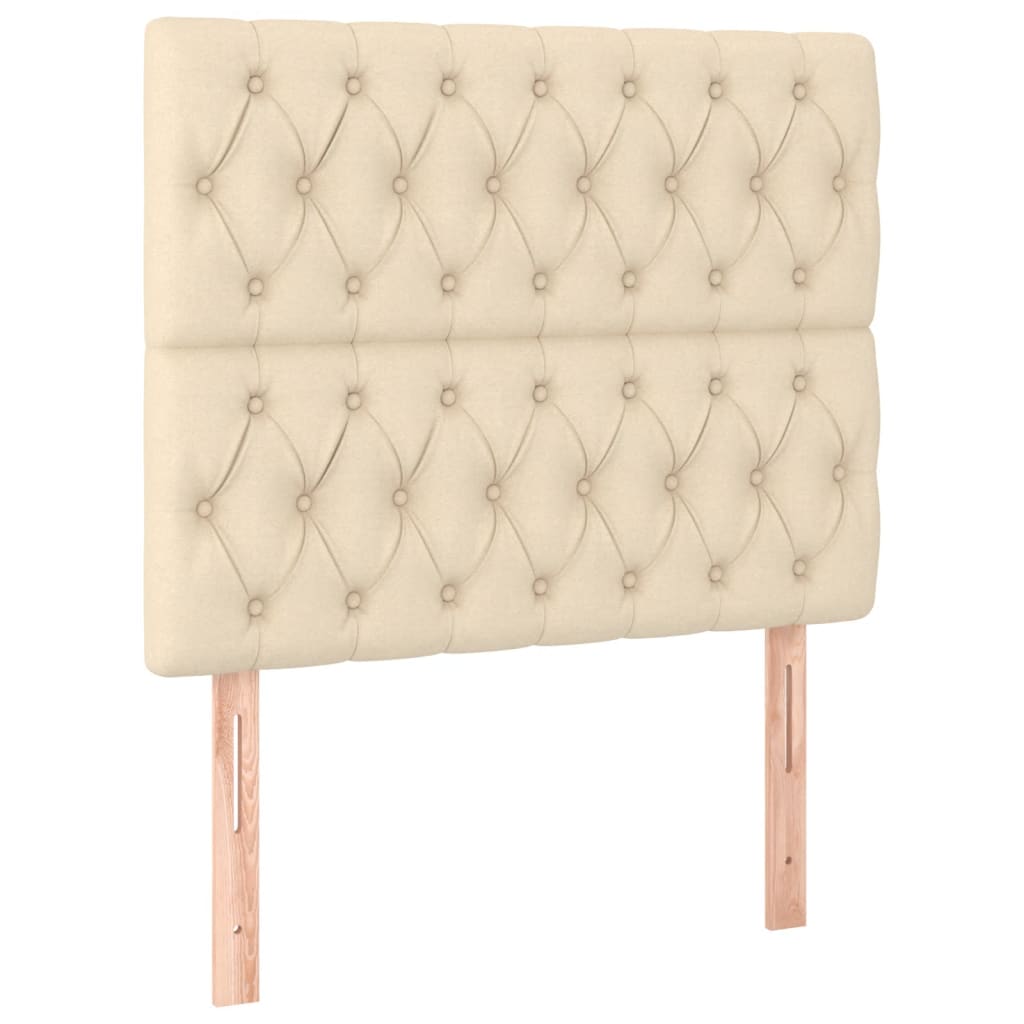Sommier à lattes de lit avec matelas Crème 100x200 cm Tissu - XIOS