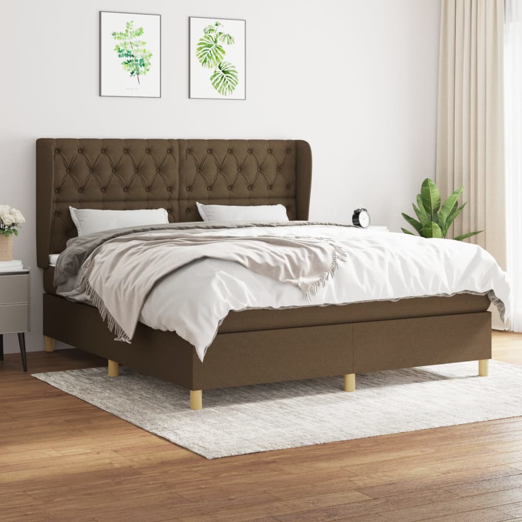 Sommier à lattes de lit avec matelas Marron foncé 160x200 cm - XIOS