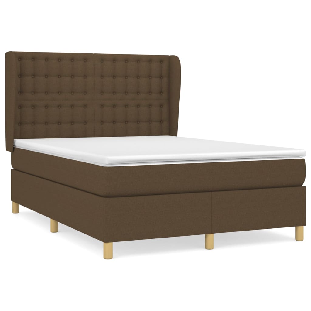 Sommier à lattes de lit avec matelas Marron foncé 140x190 cm - XIOS