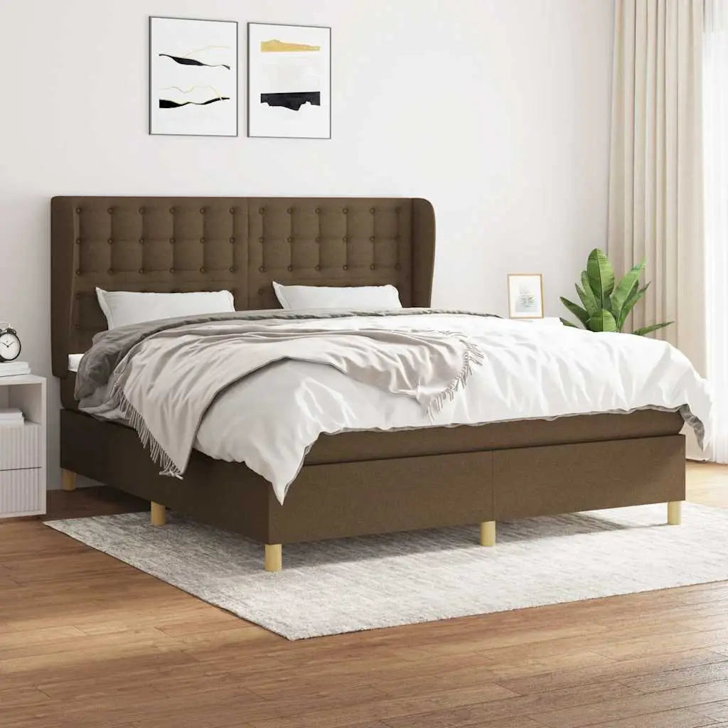 Sommier à lattes de lit avec matelas Marron foncé 160x200 cm - XIOS
