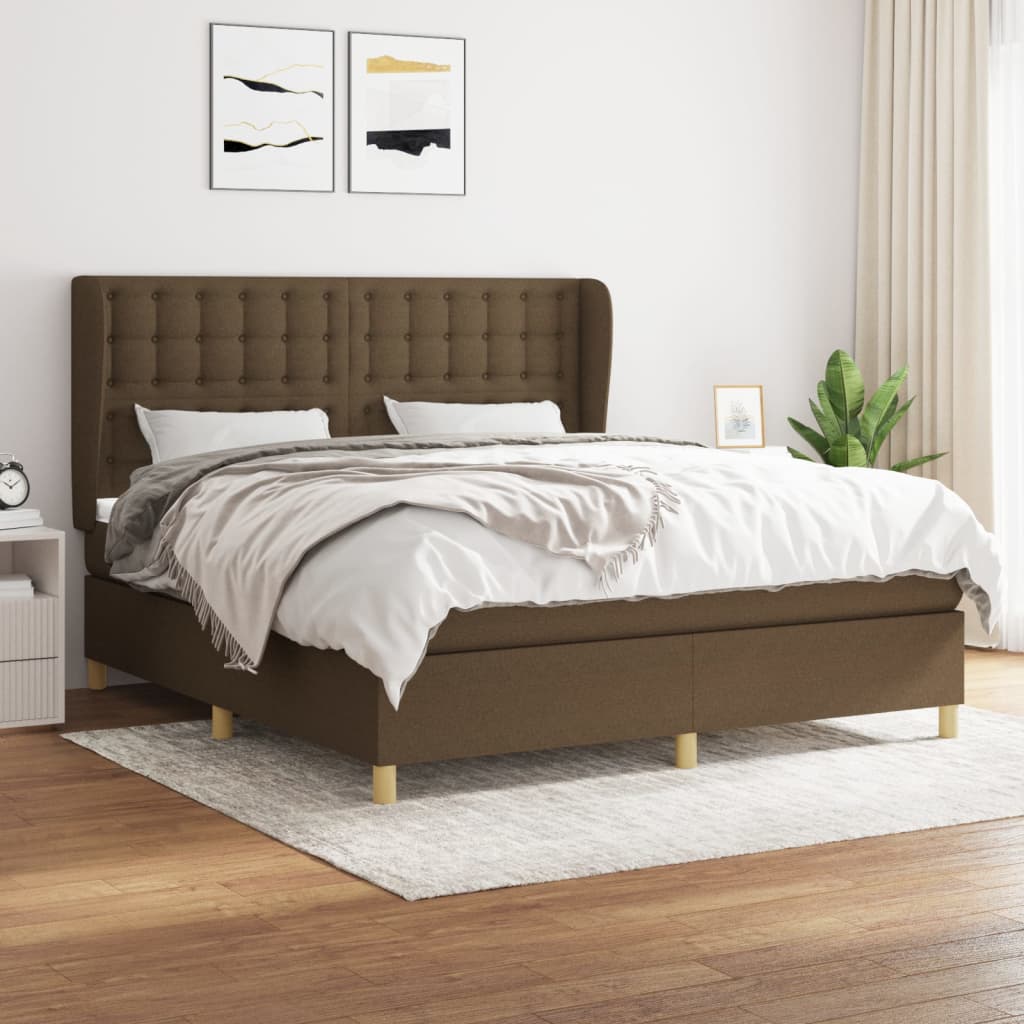 Sommier à lattes de lit avec matelas Marron foncé 180x200 cm - XIOS