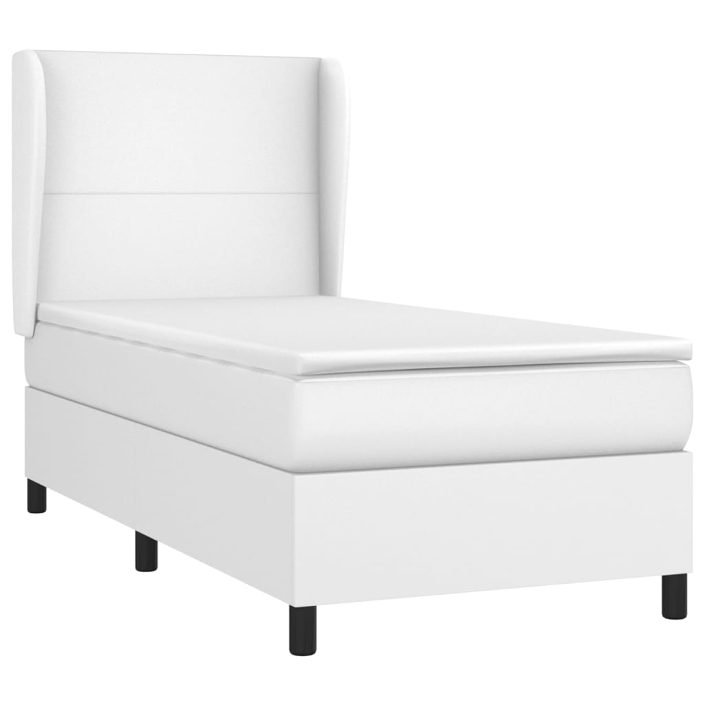 Sommier à lattes de lit avec matelas Blanc 90x200 cm Similicuir - XIOS