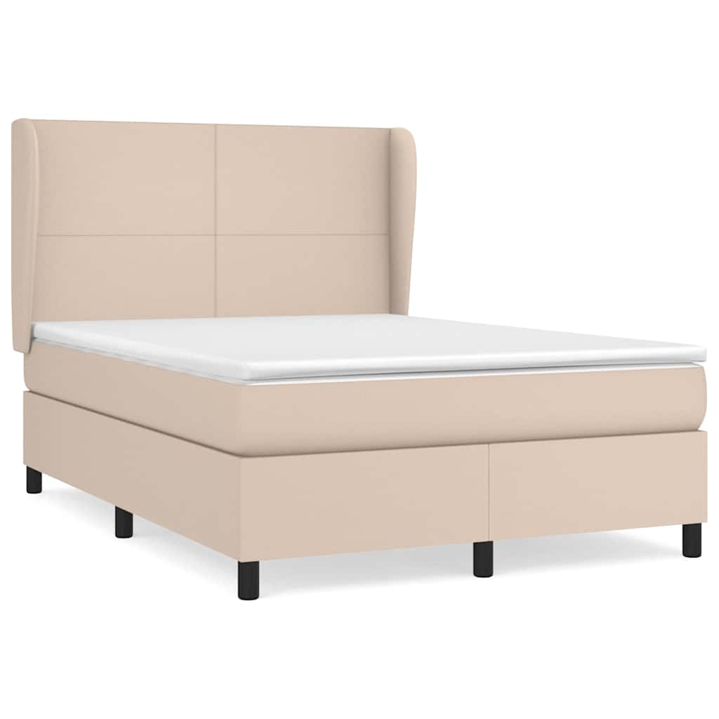 Sommier à lattes de lit avec matelas Cappuccino 140x190 cm