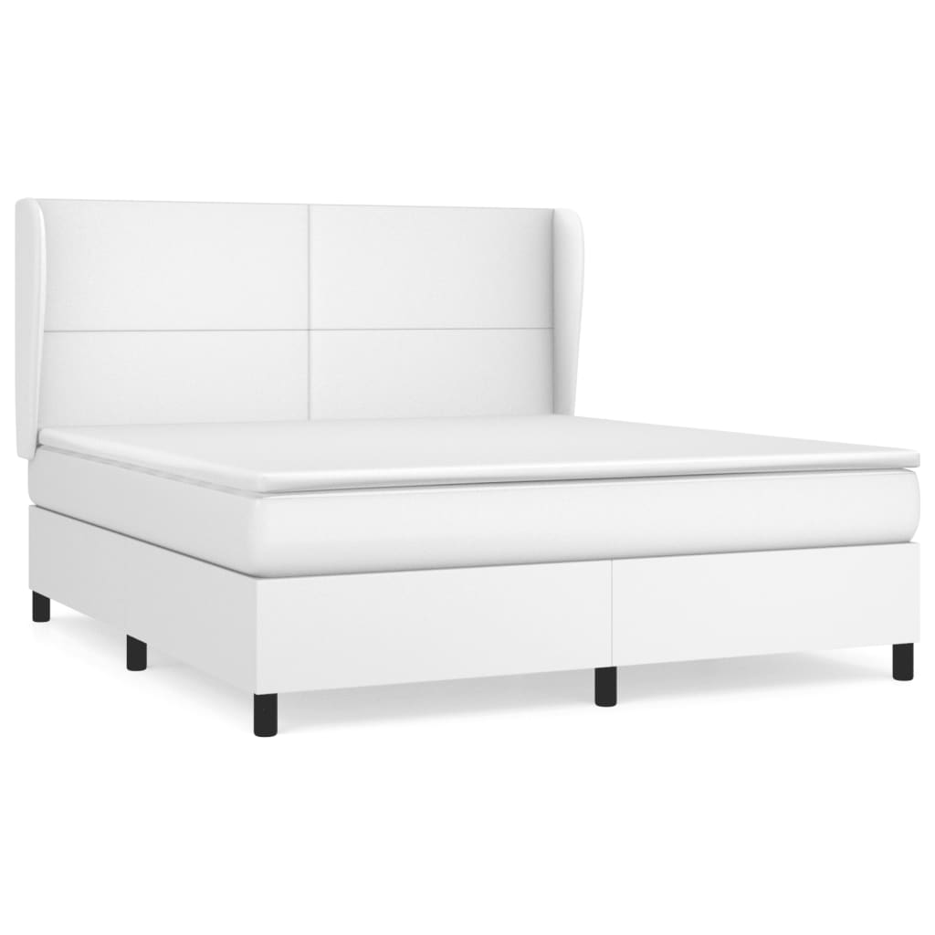 Sommier à lattes de lit avec matelas Blanc 160x200cm Similicuir - XIOS