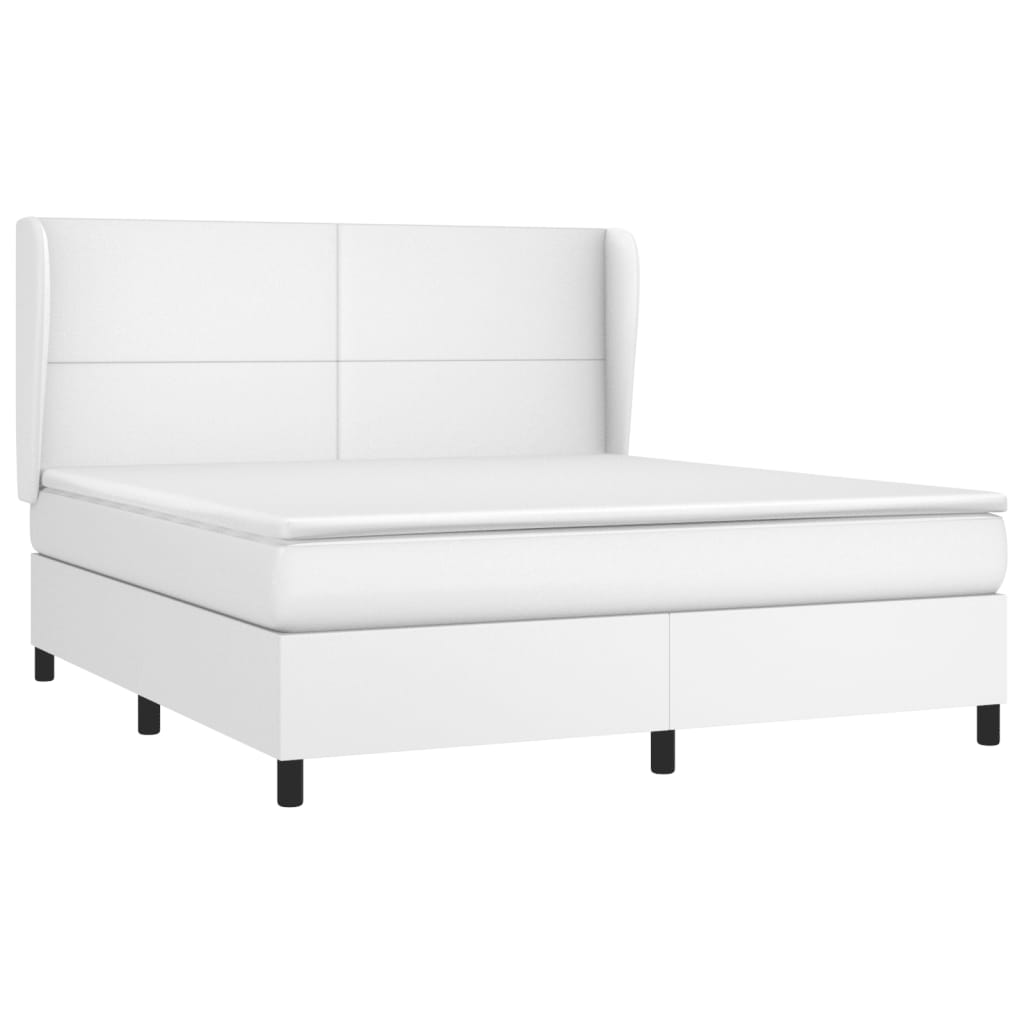 Sommier à lattes de lit avec matelas Blanc 160x200cm Similicuir - XIOS