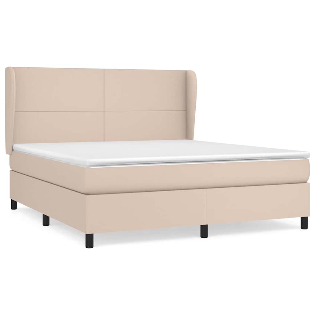 Sommier à lattes de lit avec matelas Cappuccino 160x200 cm