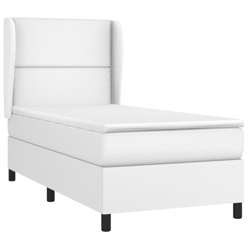 Sommier à lattes de lit avec matelas Blanc 100x200cm Similicuir - XIOS