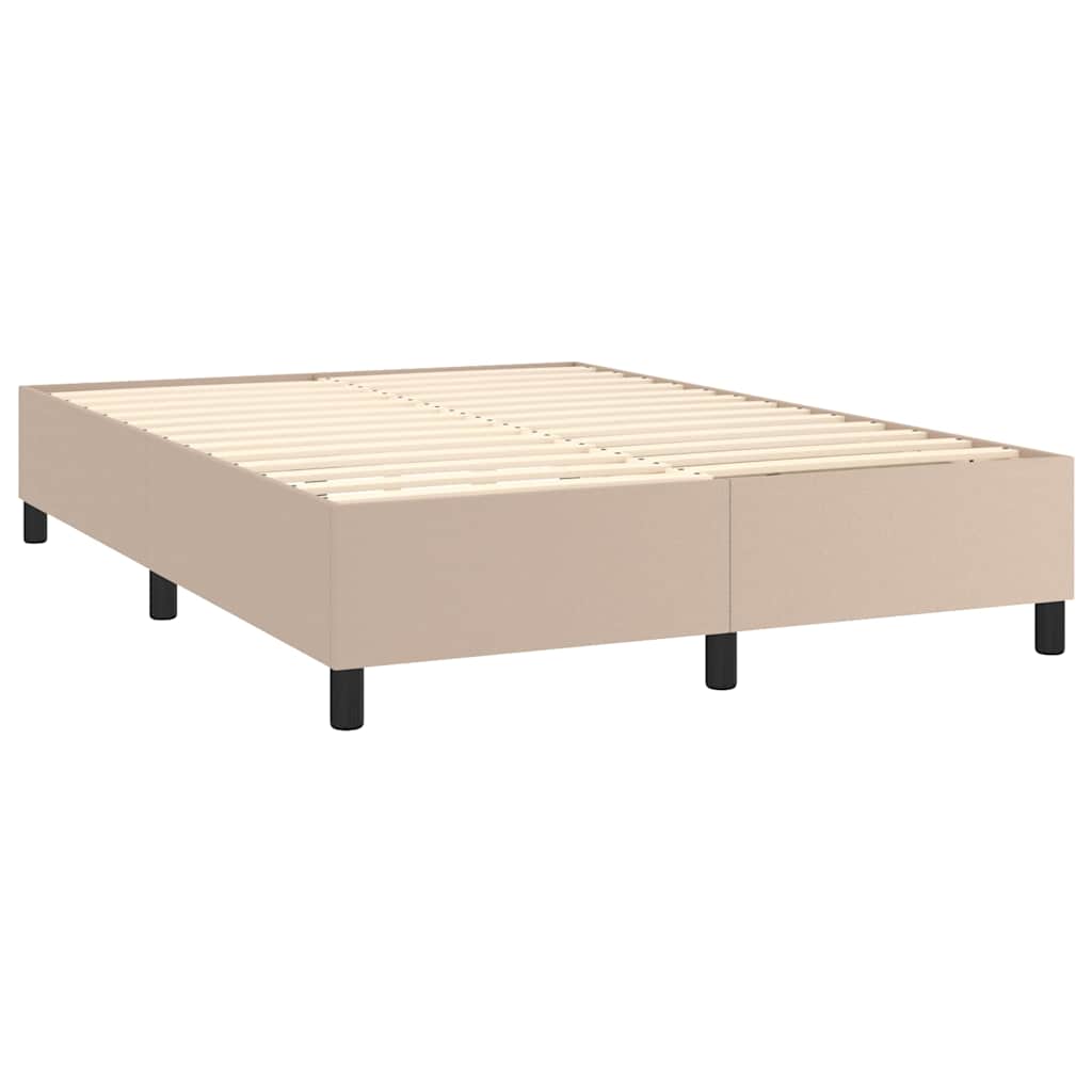 Sommier à lattes de lit avec matelas Cappuccino 140x200 cm