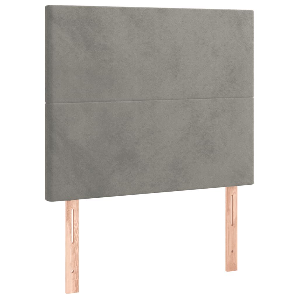 Sommier à lattes de lit et matelas Gris clair 100x200cm Velours - XIOS