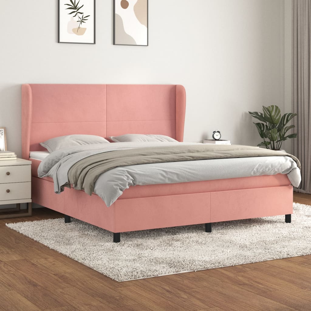 Sommier à lattes de lit avec matelas Rose 180x200 cm Velours - XIOS