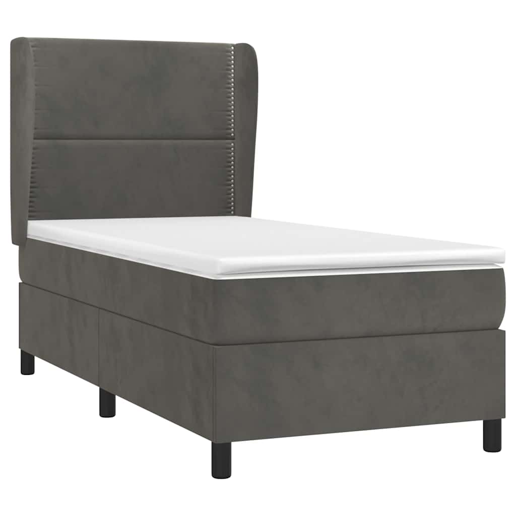 Sommier à lattes de lit avec matelas Gris foncé 100x200 cm - XIOS