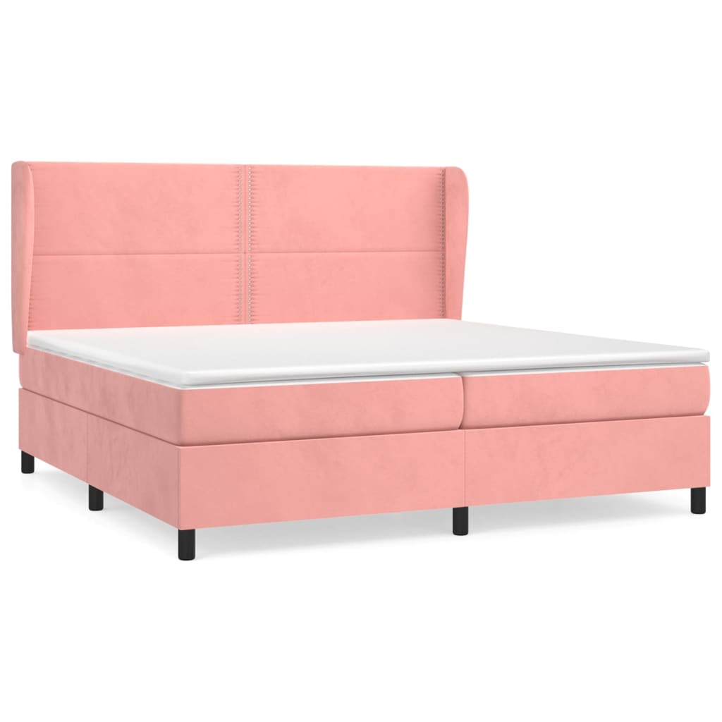 Sommier à lattes de lit avec matelas Rose 200x200 cm Velours - XIOS