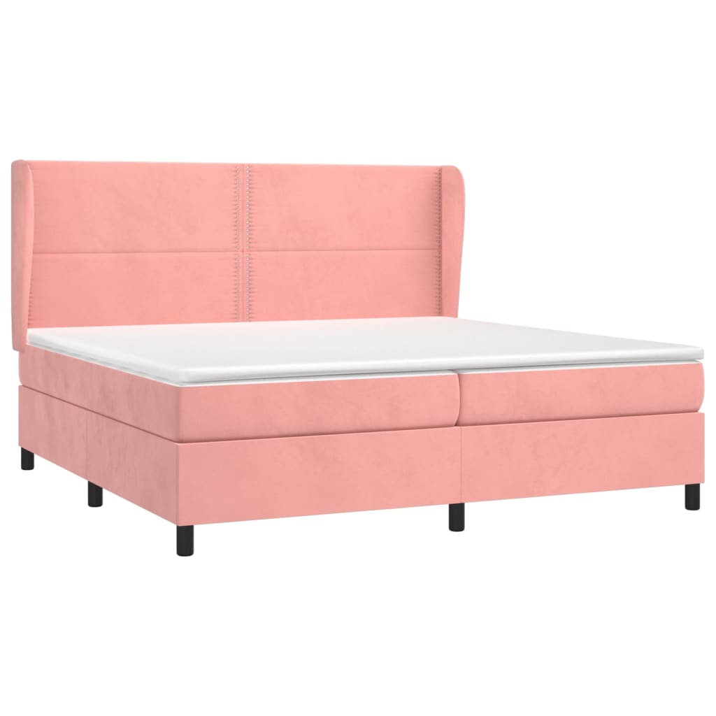 Sommier à lattes de lit avec matelas Rose 200x200 cm Velours - XIOS