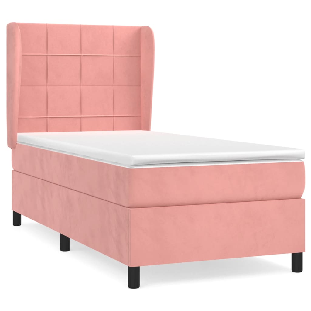 Sommier à lattes de lit et matelas Rose 80x200 cm Velours - XIOS