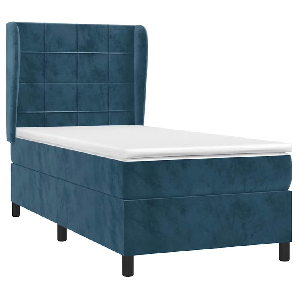 Sommier à lattes de lit avec matelas Bleu foncé 90x190 cm - XIOS