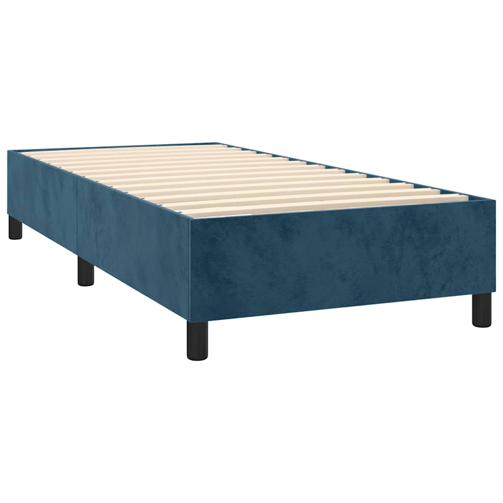 Sommier à lattes de lit avec matelas Bleu foncé 100x200 cm - XIOS