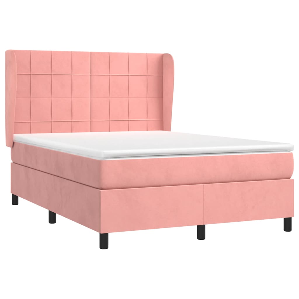 Sommier à lattes de lit avec matelas Rose 140x200 cm Velours - XIOS