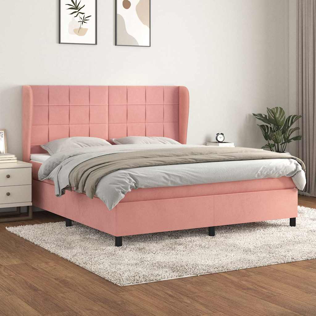 Sommier à lattes de lit avec matelas Rose 160x200 cm Velours - XIOS