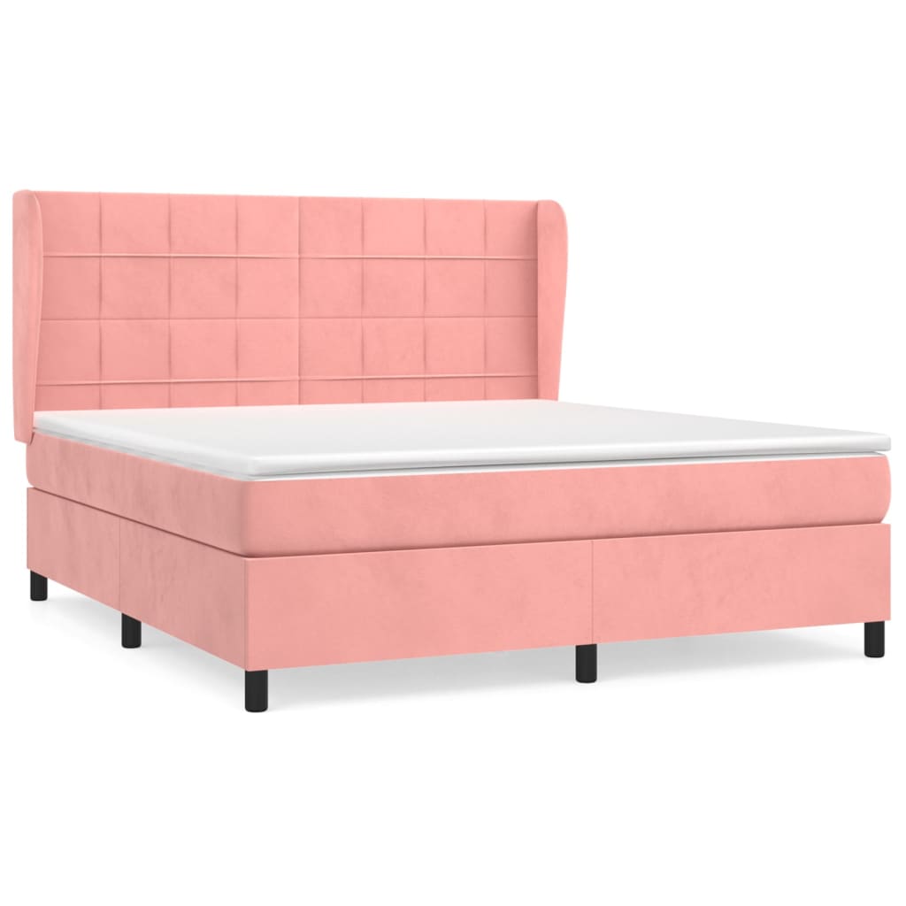 Sommier à lattes de lit avec matelas Rose 180x200 cm Velours - XIOS