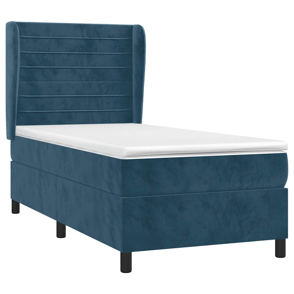 Sommier à lattes de lit avec matelas Bleu foncé 90x190 cm - XIOS