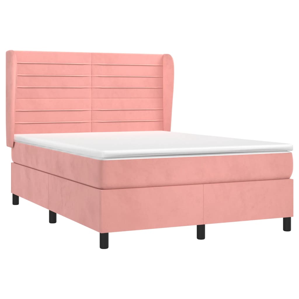 Sommier à lattes de lit avec matelas Rose 140x200 cm Velours - XIOS