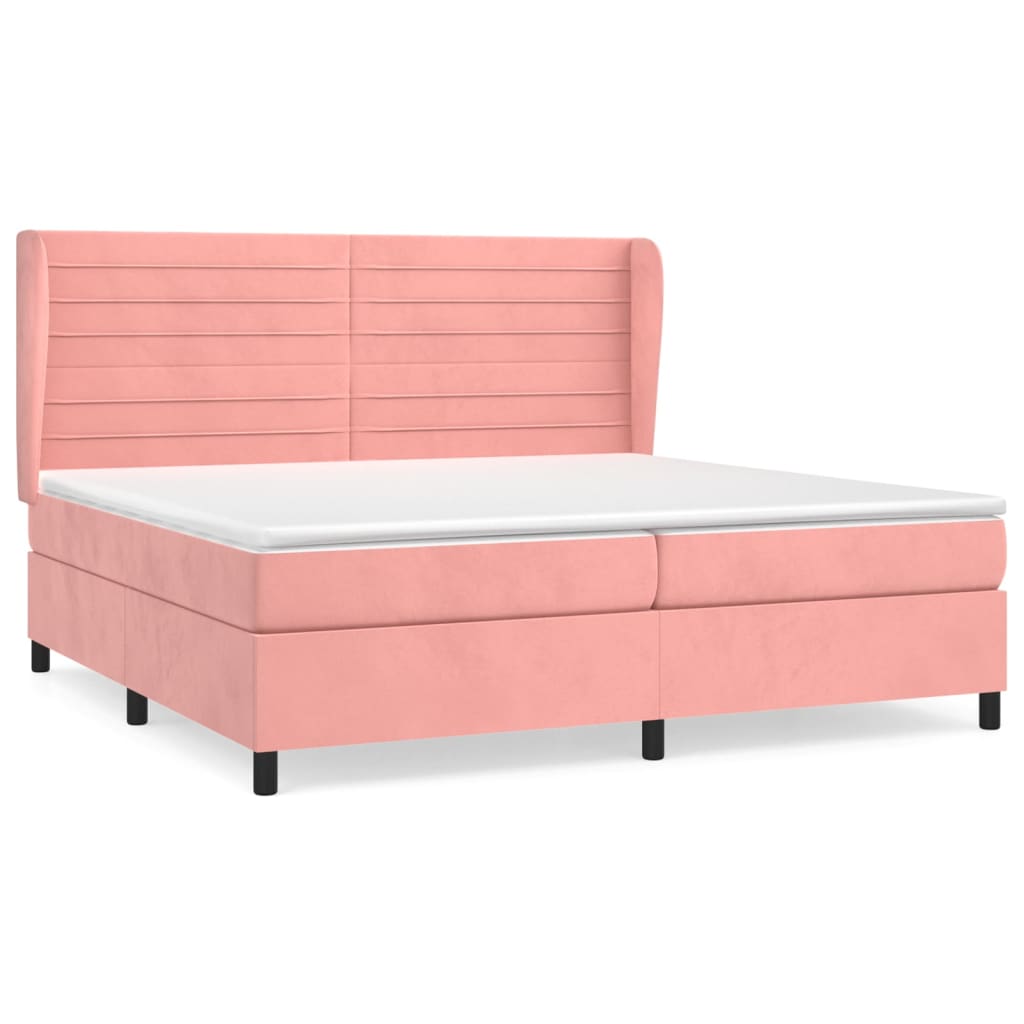 Sommier à lattes de lit avec matelas Rose 200x200 cm Velours - XIOS