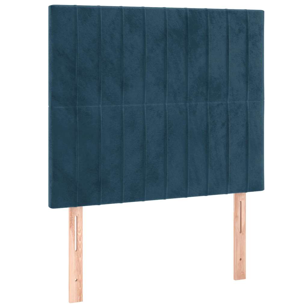 Sommier à lattes de lit et matelas Bleu foncé 80x200 cm Velours - XIOS