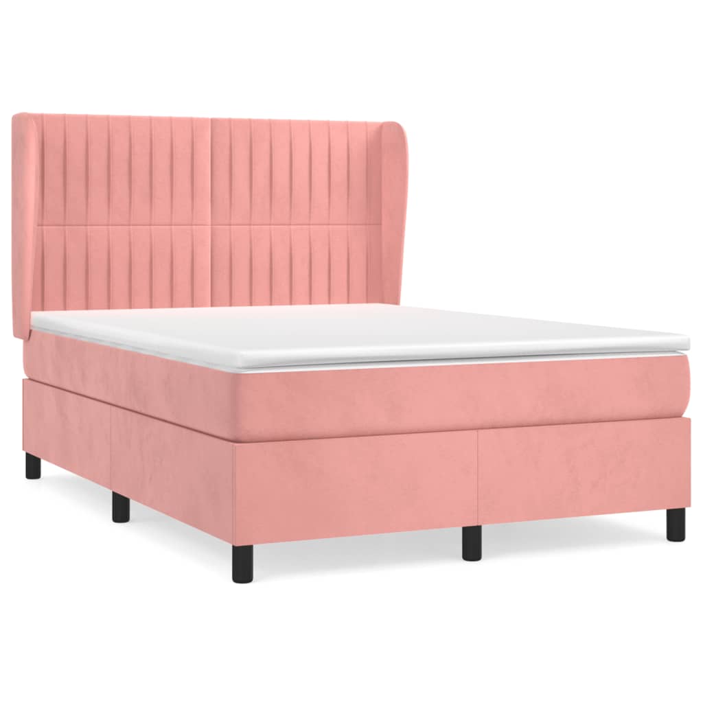 Sommier à lattes de lit avec matelas Rose 140x190 cm Velours - XIOS
