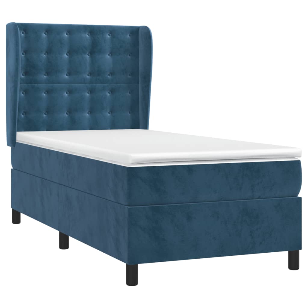 Sommier à lattes de lit et matelas Bleu foncé 80x200 cm Velours - XIOS