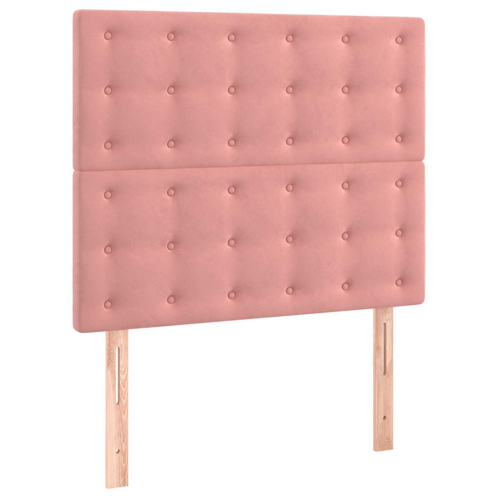 Sommier à lattes de lit avec matelas Rose 90x190 cm Velours
