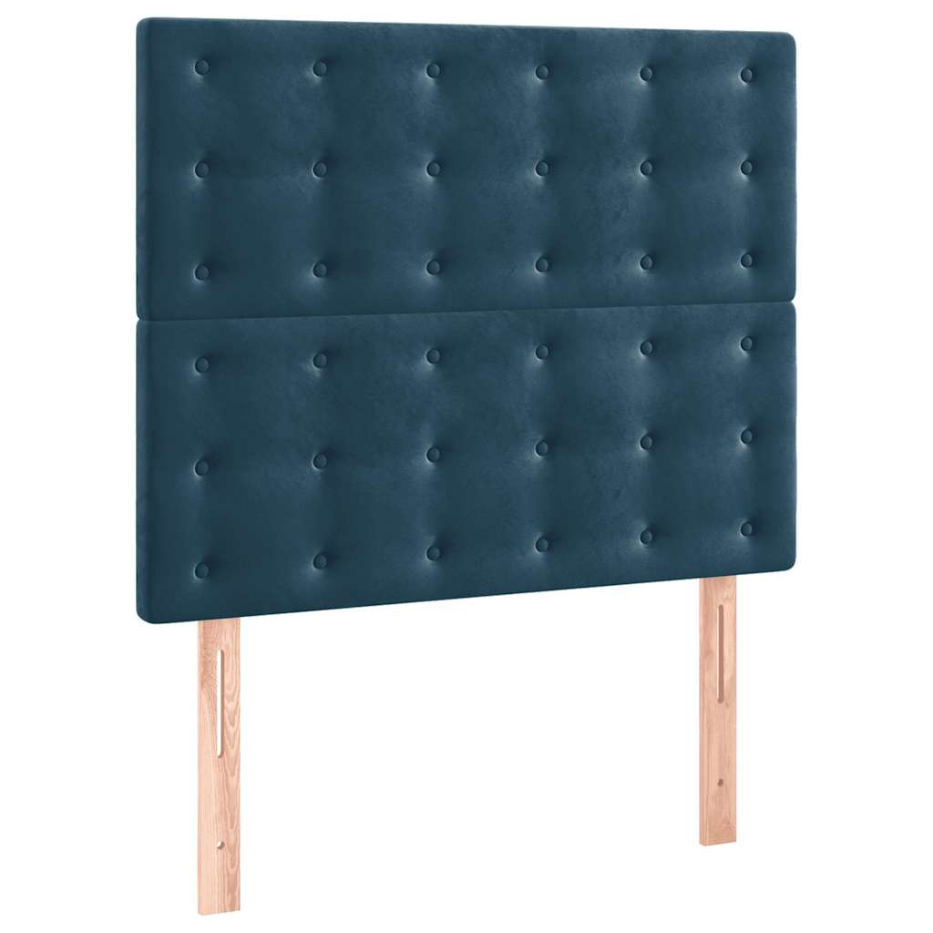 Sommier à lattes de lit avec matelas Bleu foncé 100x200 cm - XIOS