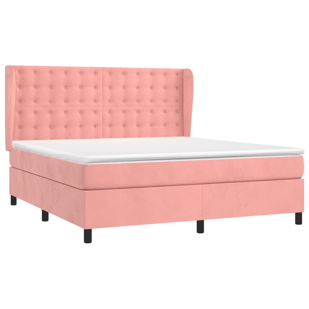 Sommier à lattes de lit avec matelas Rose 160x200 cm Velours - XIOS