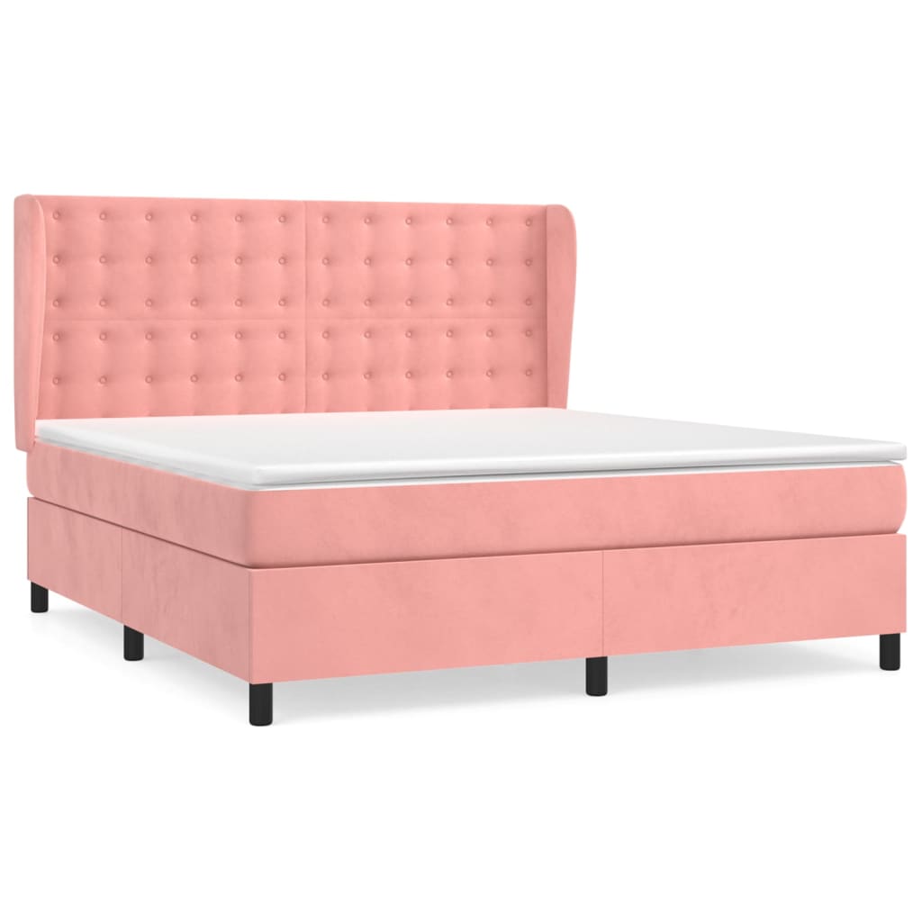 Sommier à lattes de lit avec matelas Rose 180x200 cm Velours - XIOS