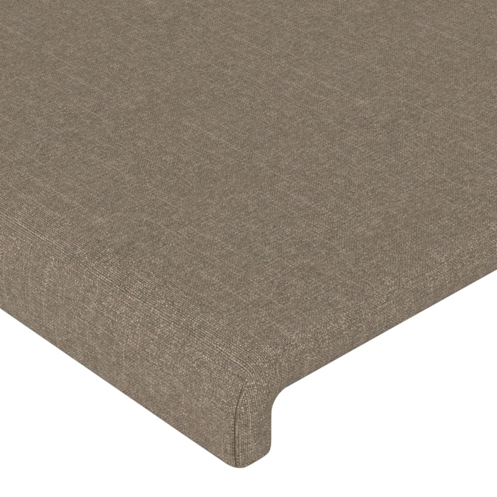 Cadre de lit sans matelas taupe 140x200 cm tissu - XIOS