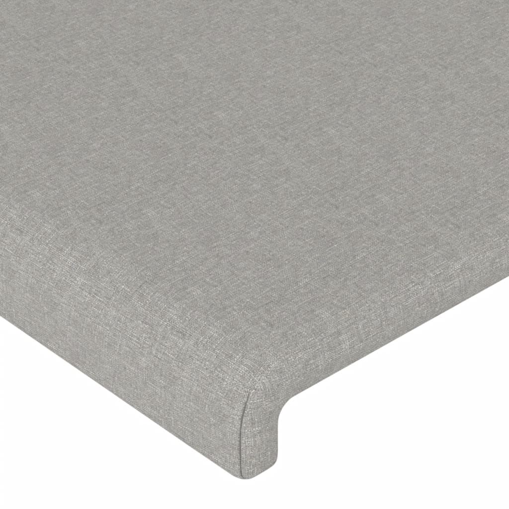 Cadre de lit sans matelas gris clair 160x200 cm tissu - XIOS