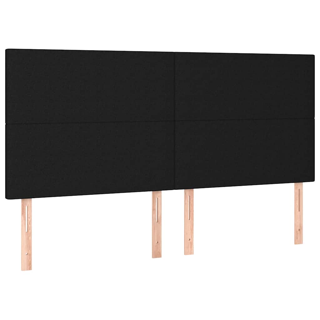 Cadre de lit sans matelas noir 160x200 cm tissu - XIOS