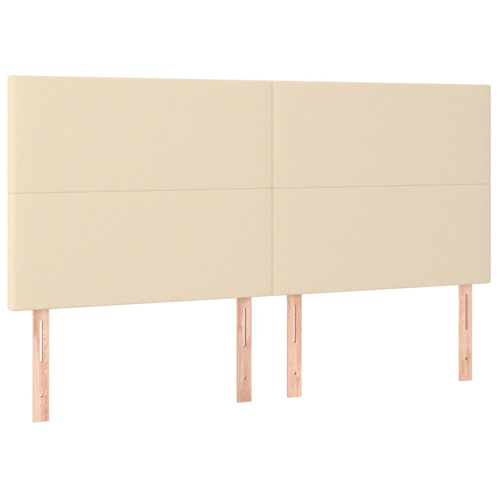 Cadre de lit sans matelas crème 180x200 cm tissu - XIOS