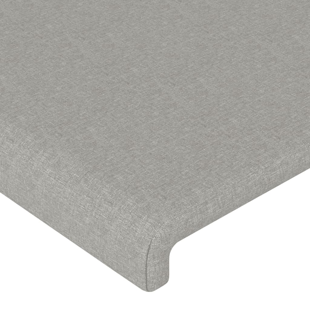Cadre de lit sans matelas gris clair 200x200 cm tissu - XIOS