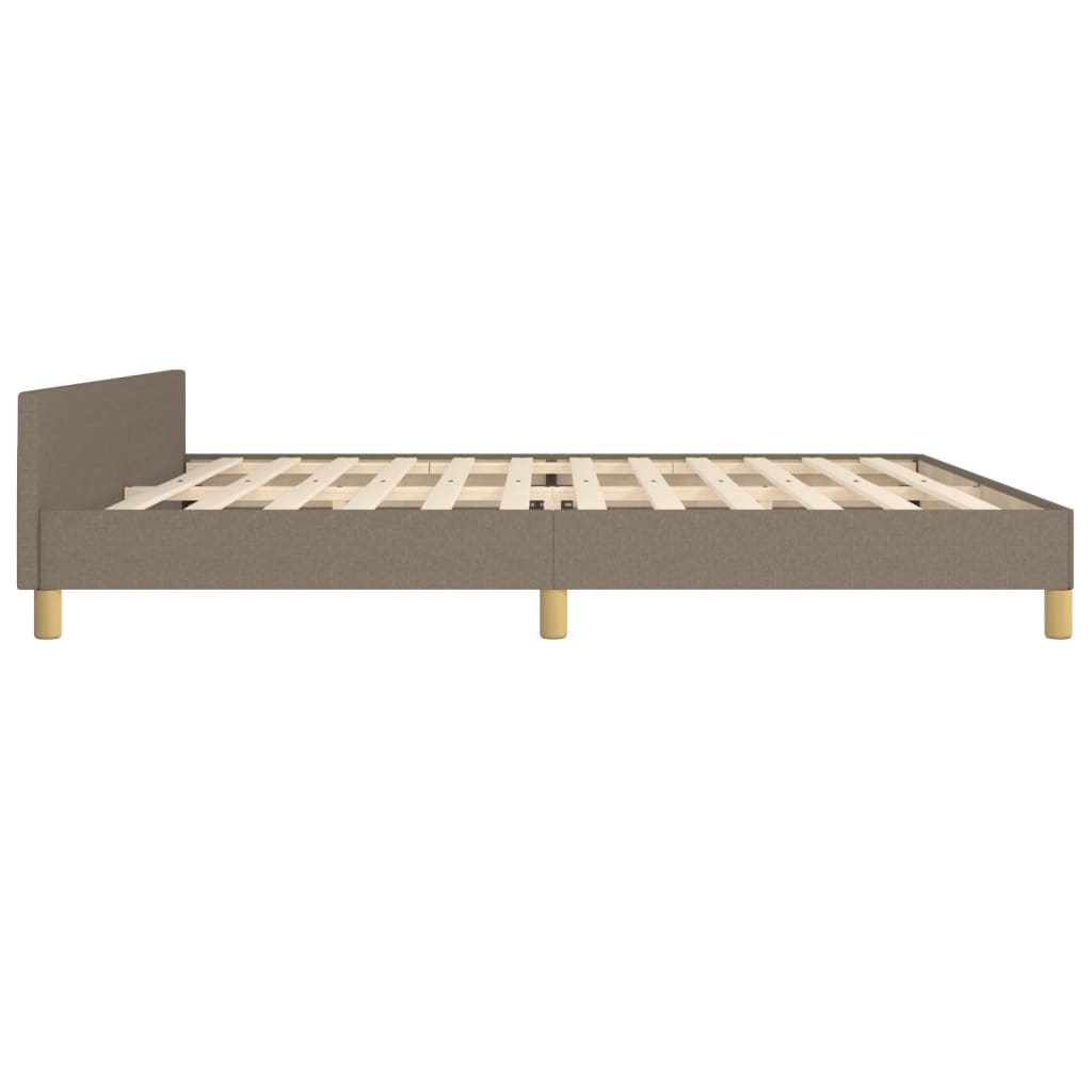 Cadre de lit sans matelas taupe 200x200 cm tissu - XIOS
