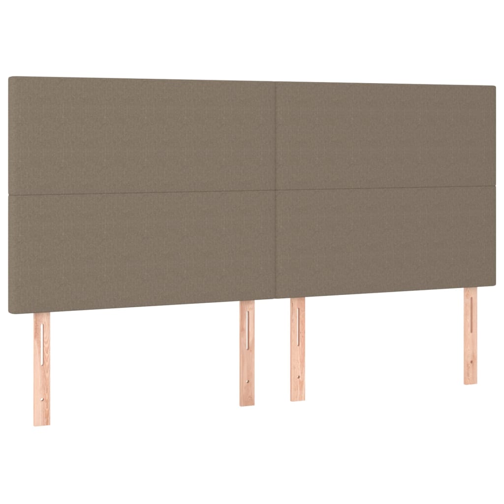 Cadre de lit sans matelas taupe 200x200 cm tissu - XIOS