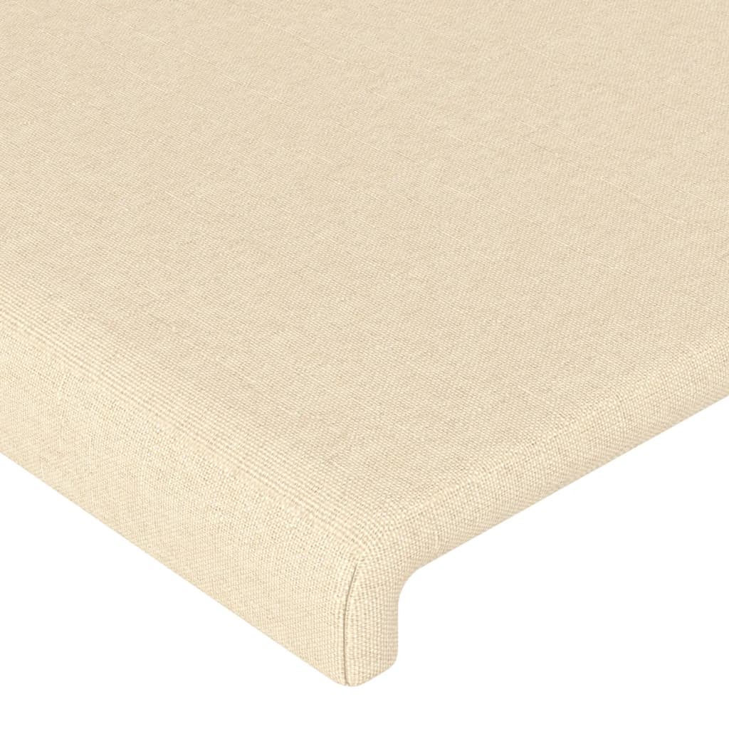 Cadre de lit sans matelas crème 200x200 cm tissu - XIOS
