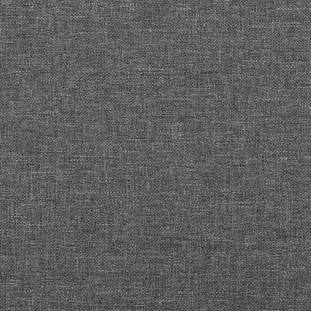 Cadre de lit sans matelas gris foncé 140x190 cm tissu - XIOS