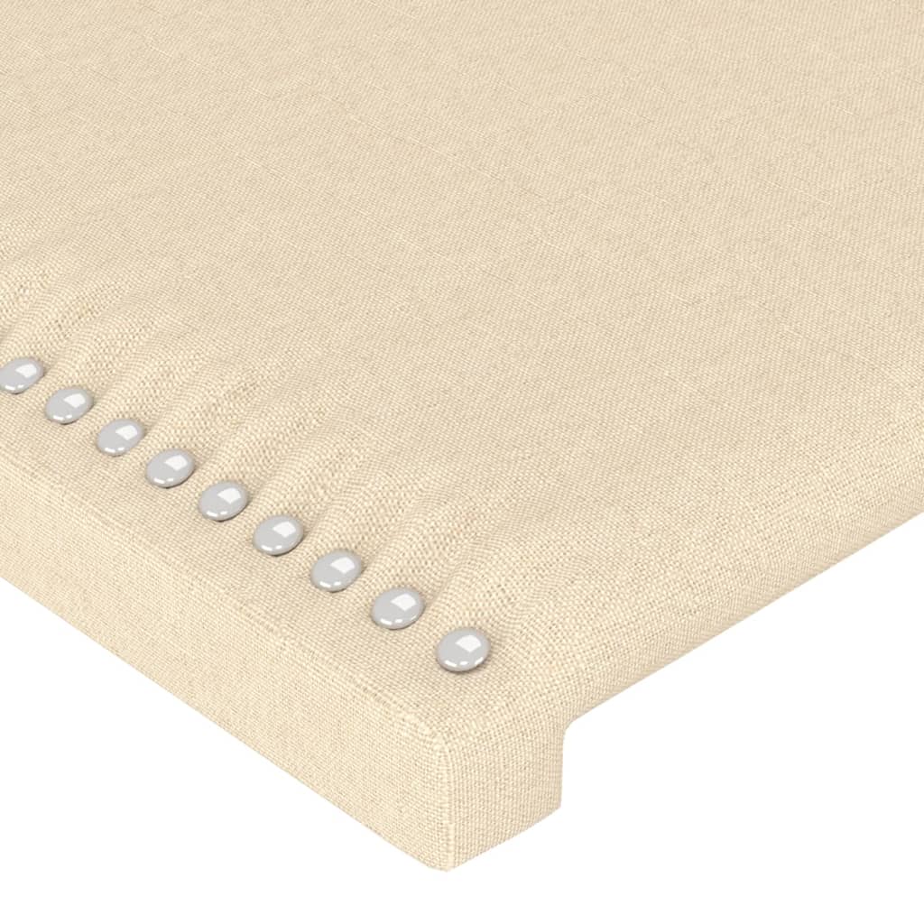 Cadre de lit sans matelas crème 140x190 cm tissu - XIOS