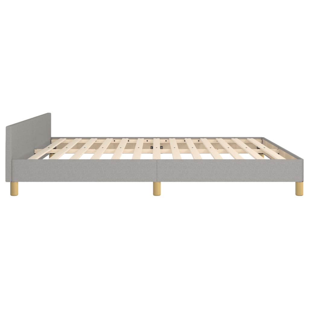 Cadre de lit sans matelas gris clair 180x200 cm tissu - XIOS