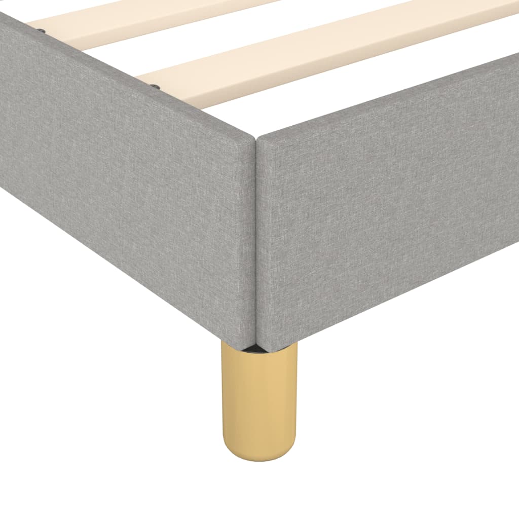 Cadre de lit sans matelas gris clair 180x200 cm tissu - XIOS