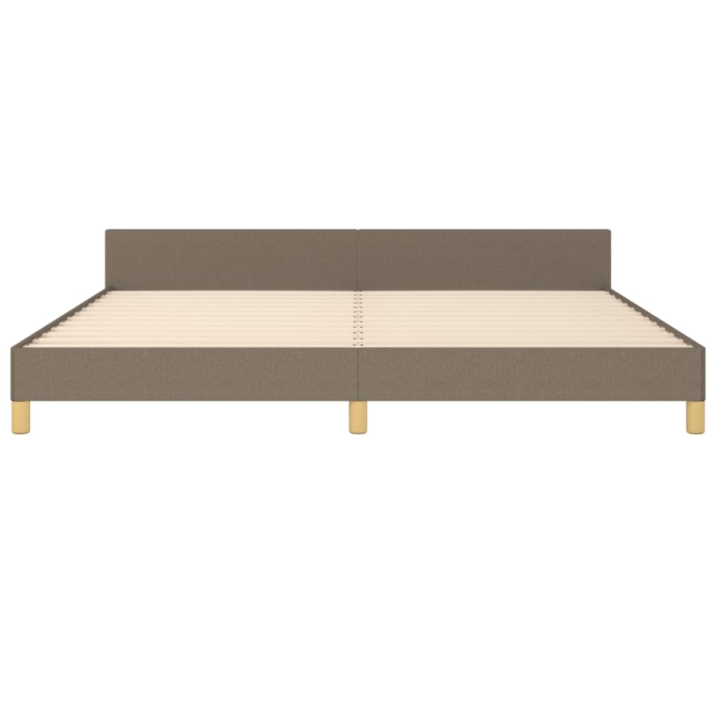 Cadre de lit sans matelas taupe 200x200 cm tissu - XIOS