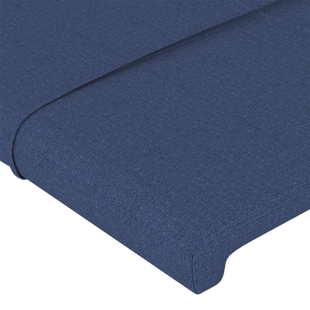 Cadre de lit sans matelas bleu 90x190 cm tissu - XIOS